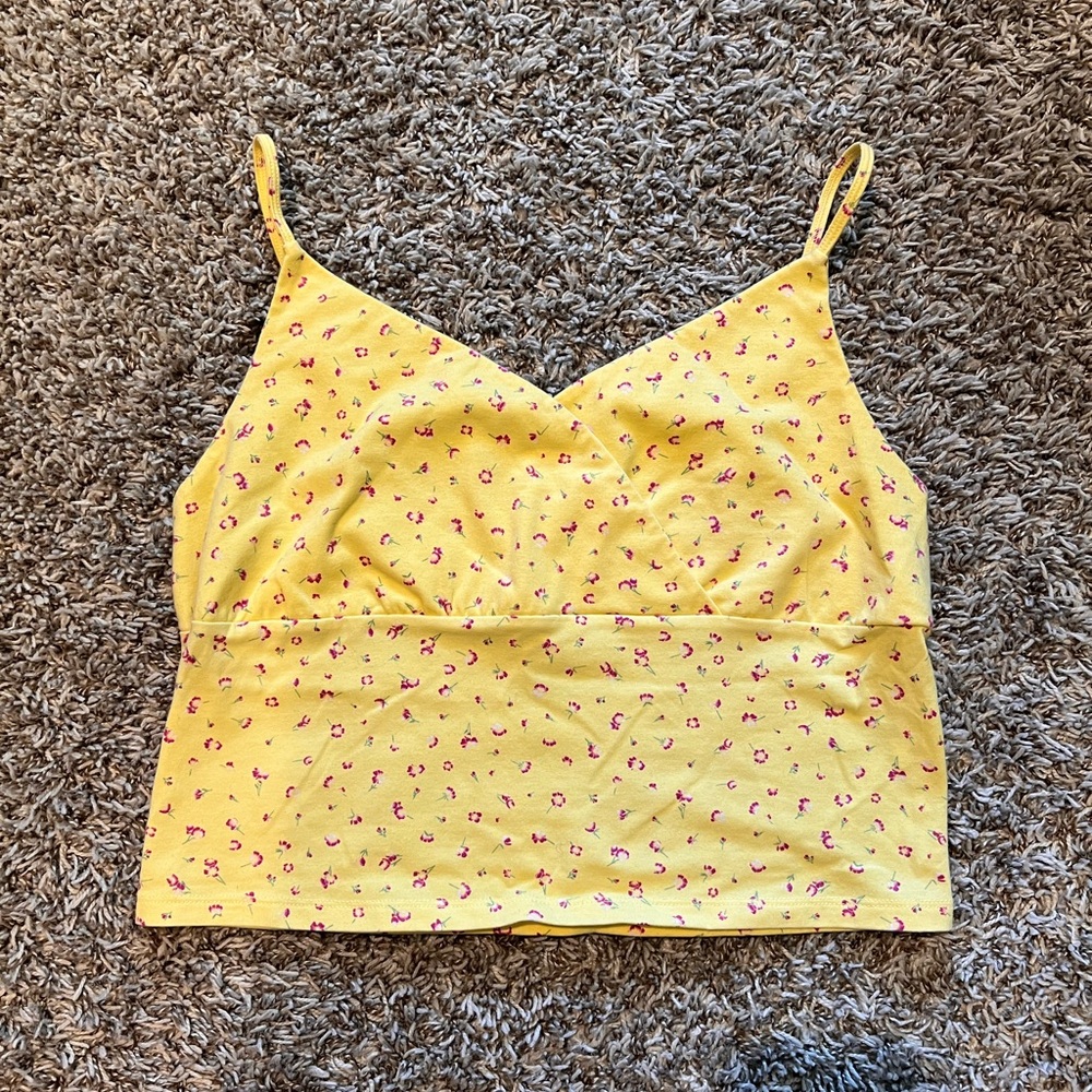 SO Yellow Floral Camisole Top